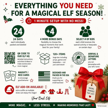 Elfventure™ Elf Activity Christmas Countdown Kit